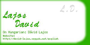 lajos david business card