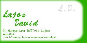 lajos david business card